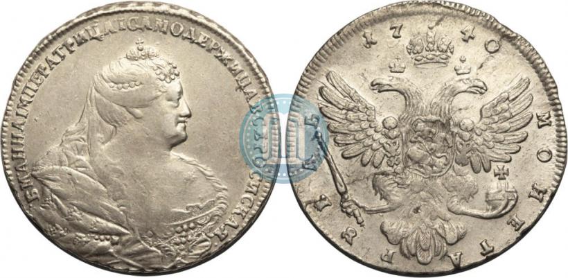 Picture 1 rouble 1740 year  "Moscow type"