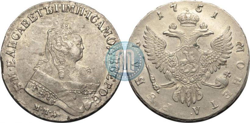 Picture 1 rouble 1751 year ММД 