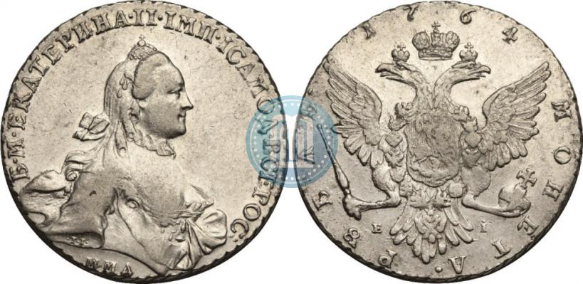 Picture 1 rouble 1764 year ММД-EI 