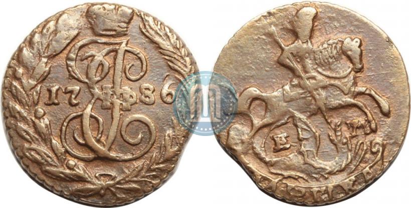 Фото Полушка 1786 года ЕМ 