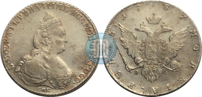 Фото 1 рубль 1787 года СПБ-ЯА 