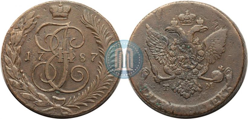 Picture 5 kopecks 1787 year ТМ 