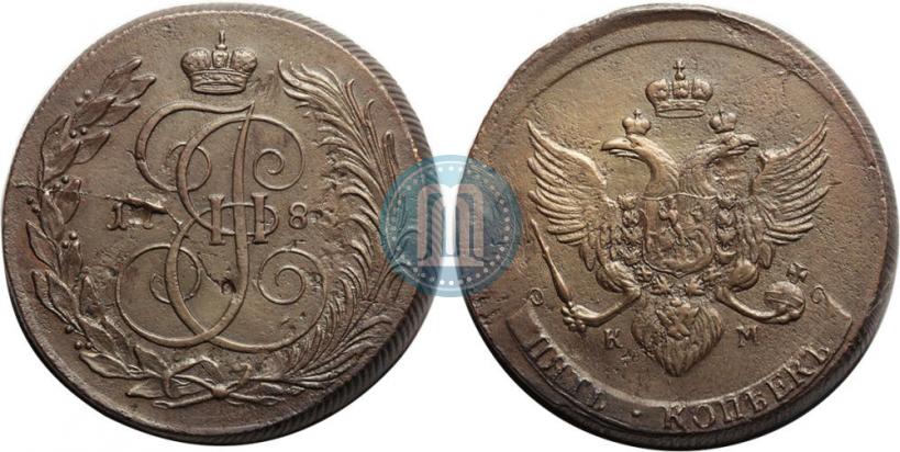 Picture 5 kopecks 1788 year КМ 