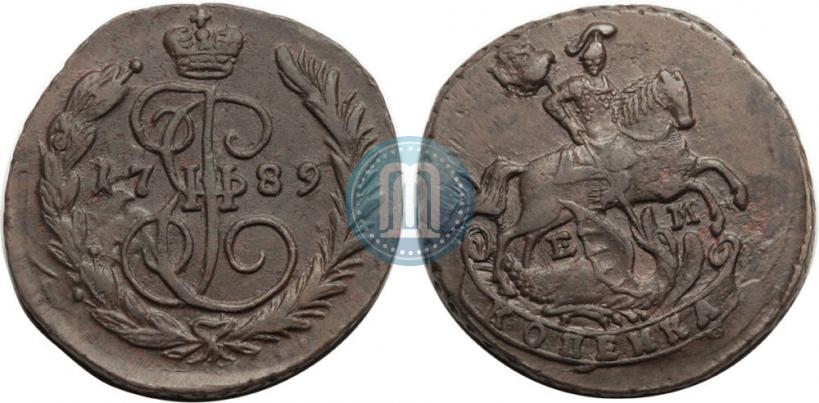 Picture 2 kopecks 1789 year ЕМ 