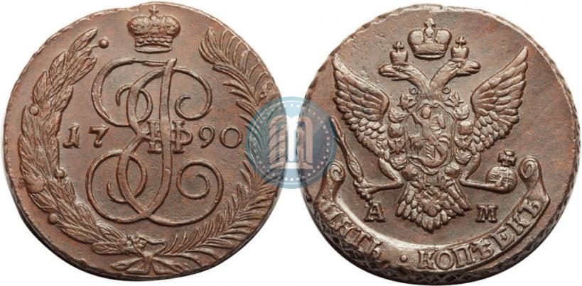 Picture 5 kopecks 1790 year АМ 