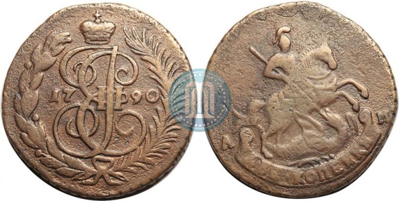 Picture 2 kopecks 1790 year АМ 
