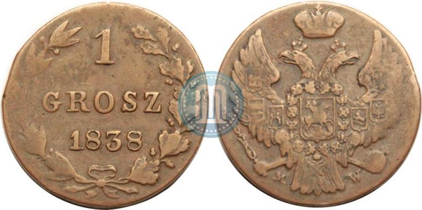 Фото 1 грош 1838 года MW 