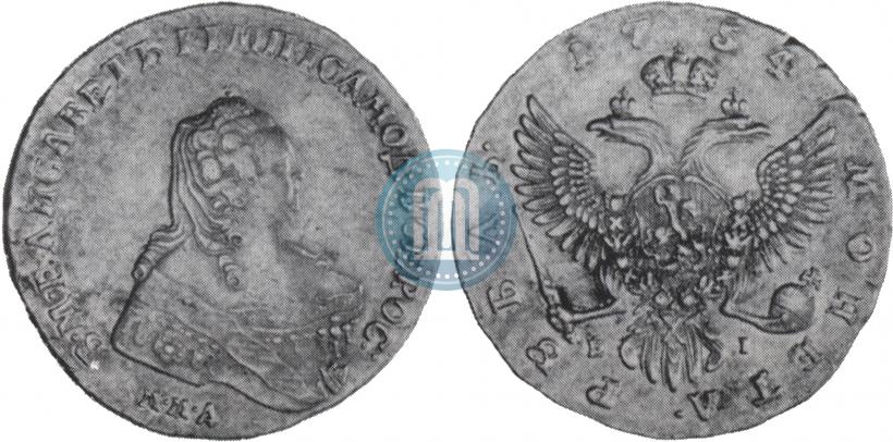 Picture 1 rouble 1754 year ММД-ЕI 