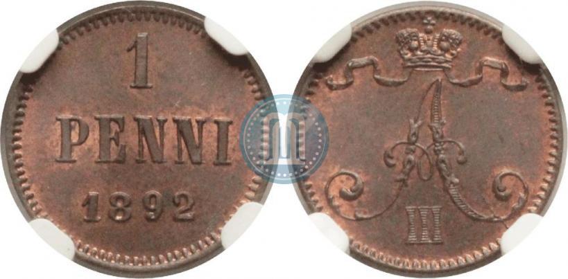 Фото 1 пенни 1892 года  