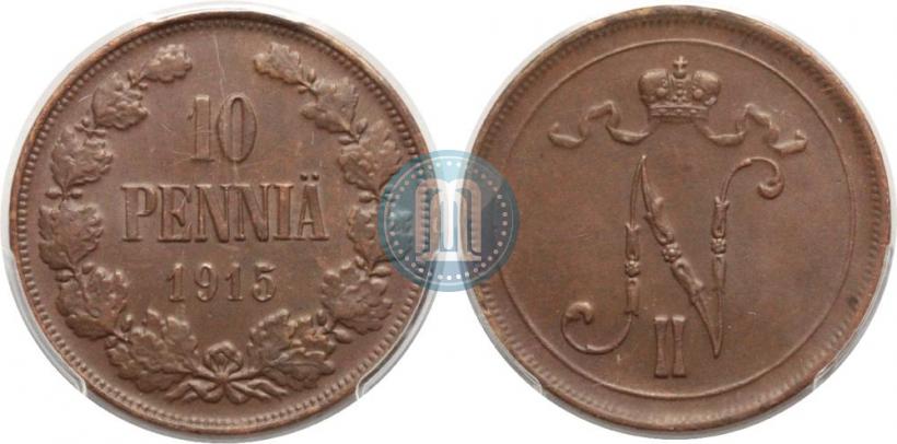 Picture 10 pennia 1915 year  
