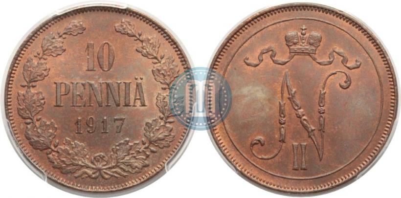 Picture 10 pennia 1917 year  