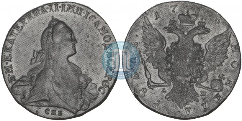 Picture 1 rouble 1766 year СПБ-АШ 
