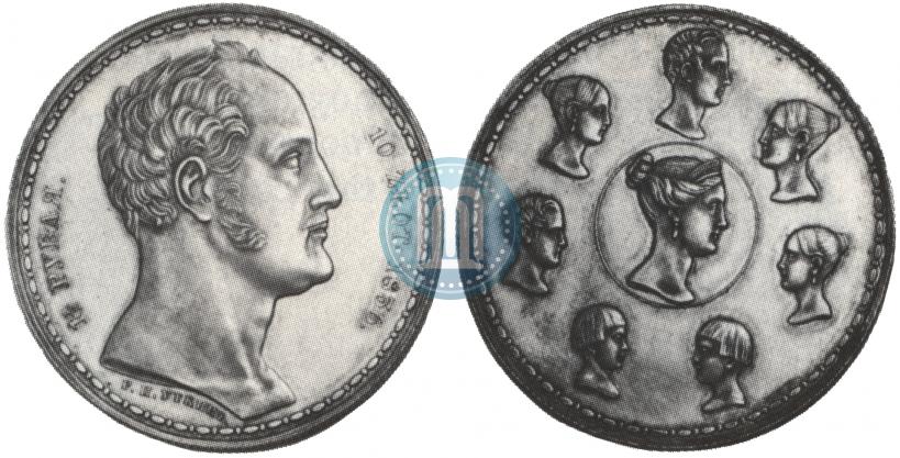 Picture 1,5 roubles - 10 złotych 1836 year Р.П. УТКИНЪ "Family rouble"