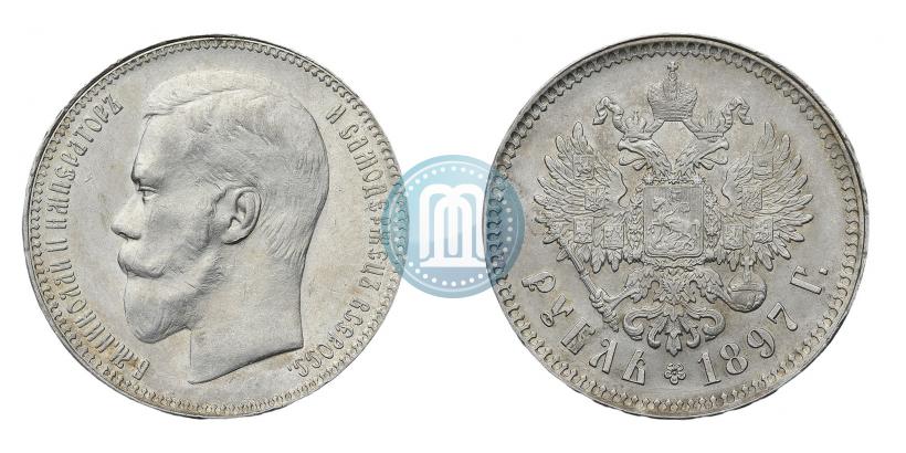 Picture 1 rouble 1897 year (**) 