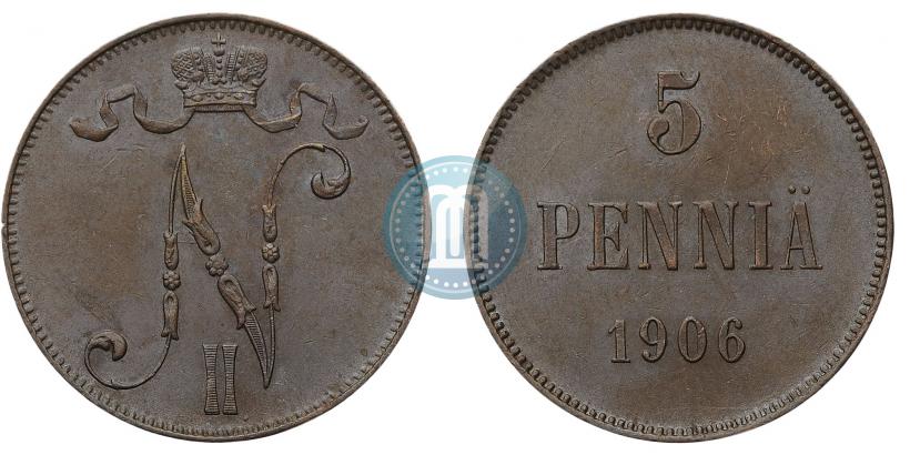 Фото 5 пенни 1906 года  