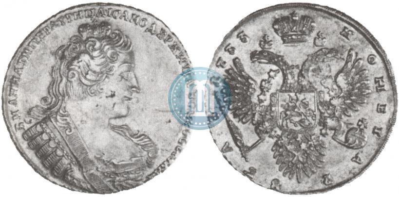 Фото 1 рубль 1733 года  