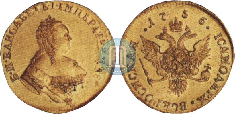 Picture 1 ducat 1755 year  "Eagle on the reverse"