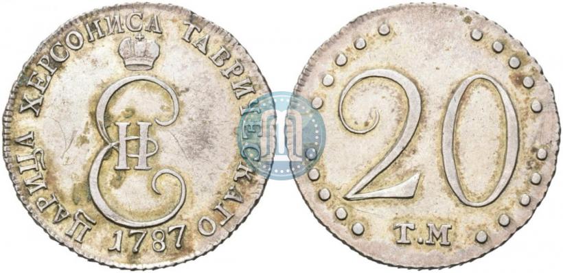 Picture 20 kopecks 1787 year ТМ 