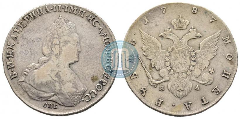 Picture 1 rouble 1787 year СПБ-ЯА 