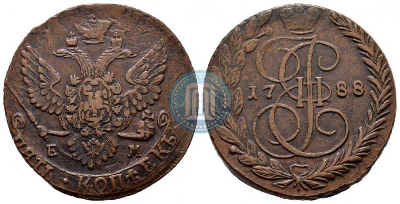 Picture 5 kopecks 1788 year ЕМ 