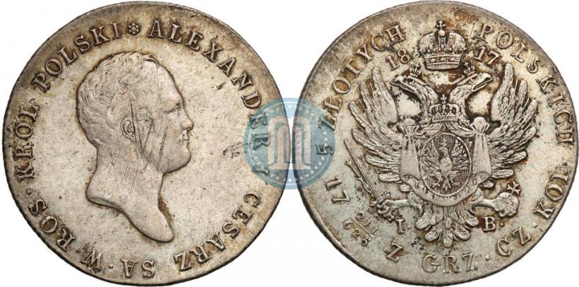 Picture 5 złotych 1817 year IB 