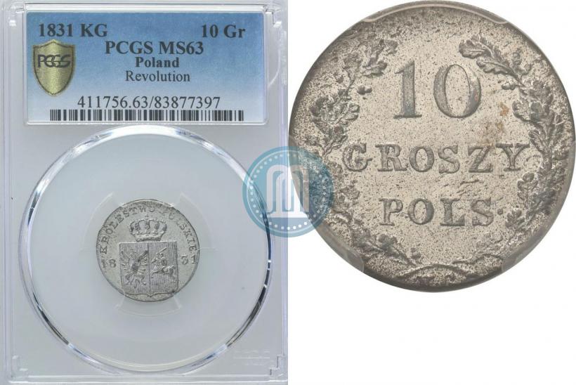 Picture 10 groszy 1831 year KG "Polish uprising"