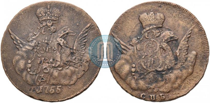Picture 1 kopeck 1755 year СПБ 