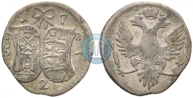 Фото 2 копейки 1757 года  "Ливонез"