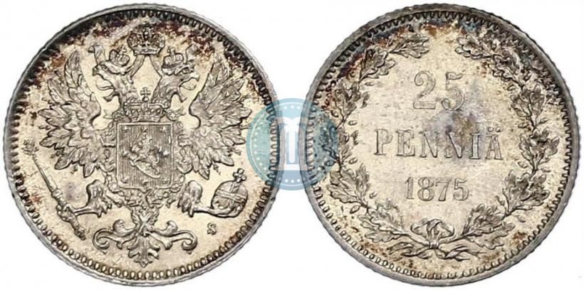 Picture 25 pennia 1875 year S 