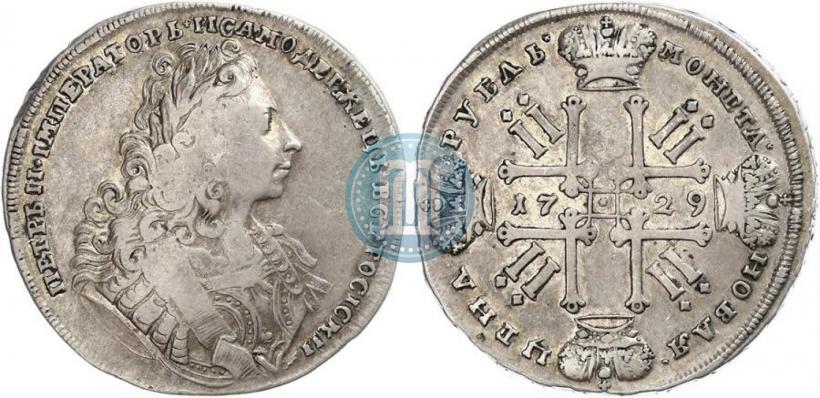 Фото 1 рубль 1729 года  "Тип 1729"