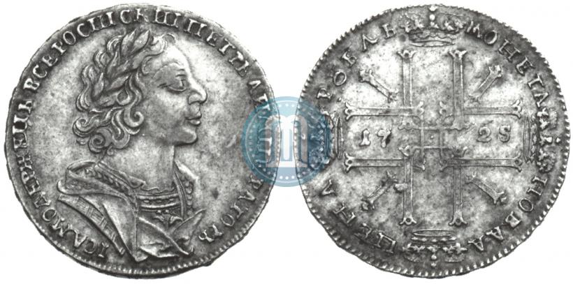 Picture 1 rouble 1725 year  "Portrait in ancient armour"