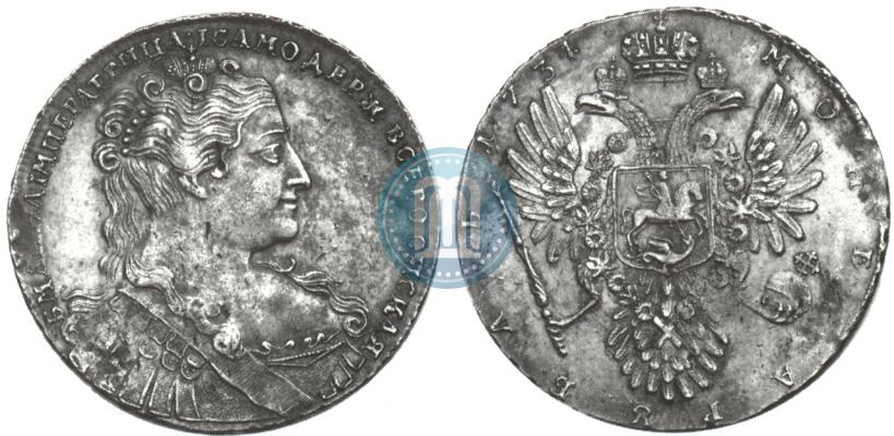 Фото 1 рубль 1734 года  "Тип 1734 года"