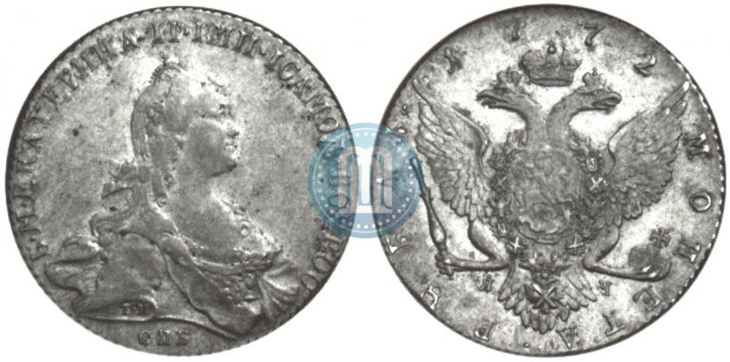 Picture 1 rouble 1772 year СПБ-ЯЧ-Т.И. 