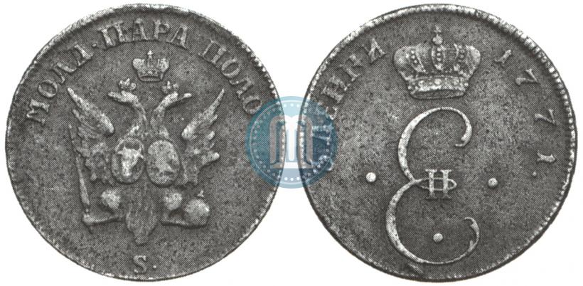Фото Пара - 3 денги 1771 года S "Большой орел"