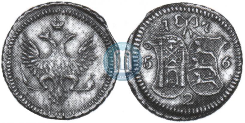 Фото 2 копейки 1756 года  "Ливонез"