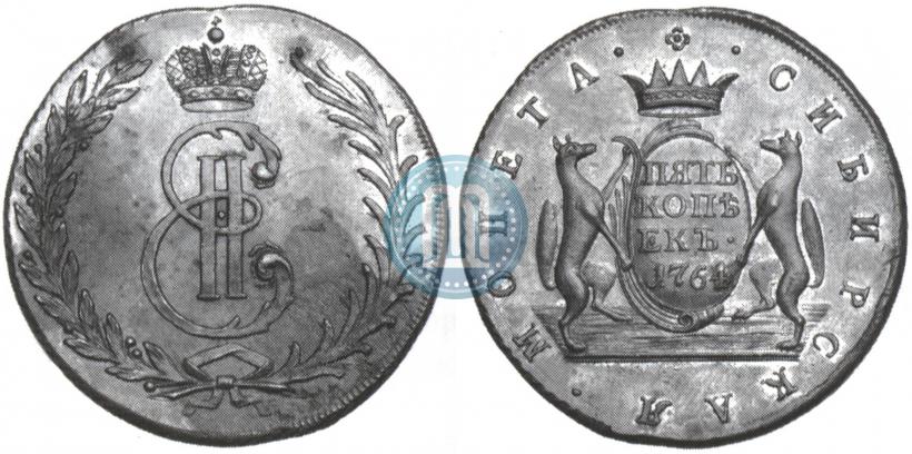 Picture 5 kopecks 1764 year  