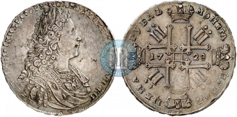 Фото 1 рубль 1728 года  "Тип 1728"
