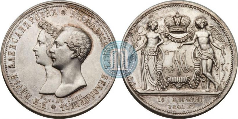 Picture 1 rouble 1841 year СПБ-НГ "In the memory of the wedding of the crown prince"
