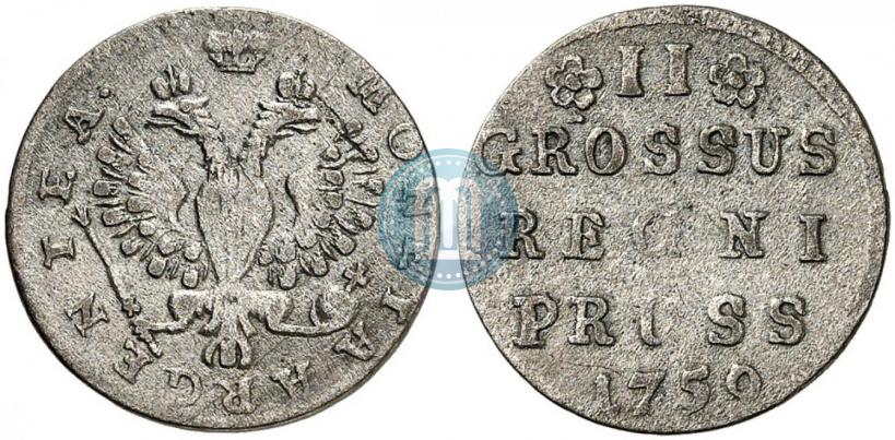 Picture 2 grosze 1759 year  