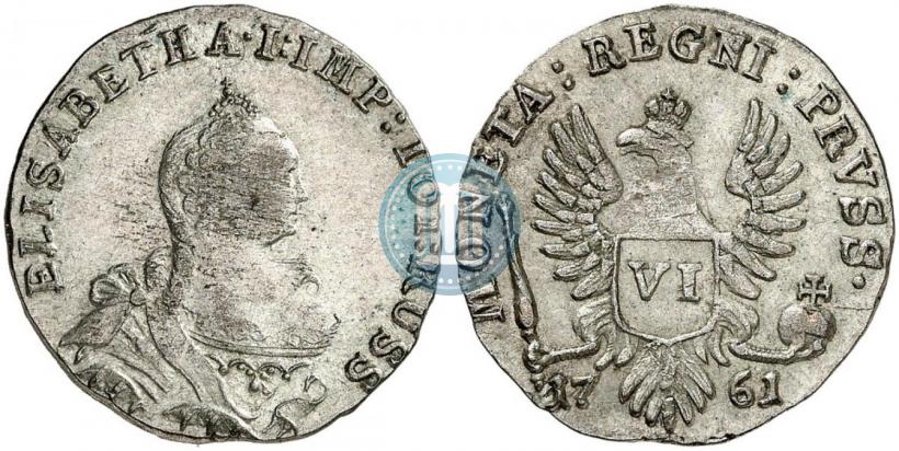 Picture 6 groszy 1761 year  