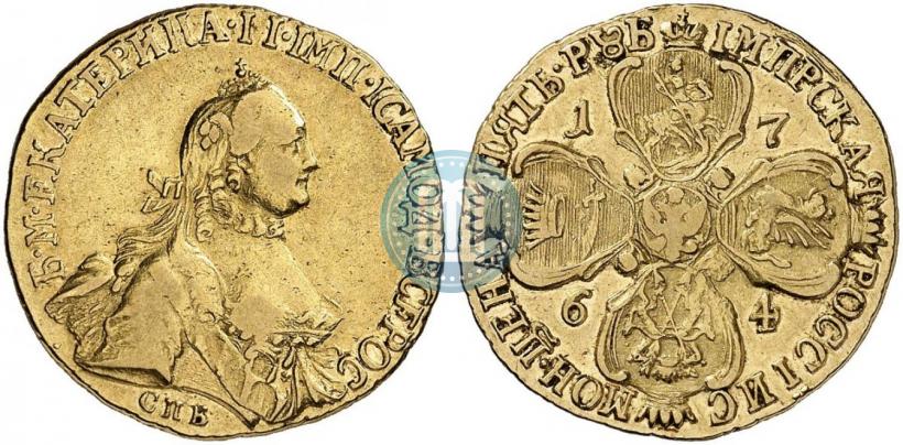 Фото 5 рублей 1764 года СПБ 