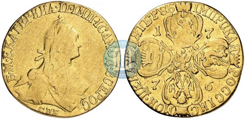 Picture 5 roubles 1776 year СПБ 
