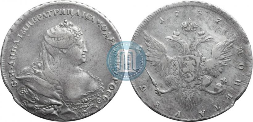 Фото 1 рубль 1737 года  "Работы Гедлингера"