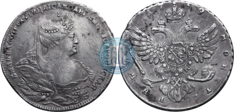 Picture 1 rouble 1739 year  "Moscow type"