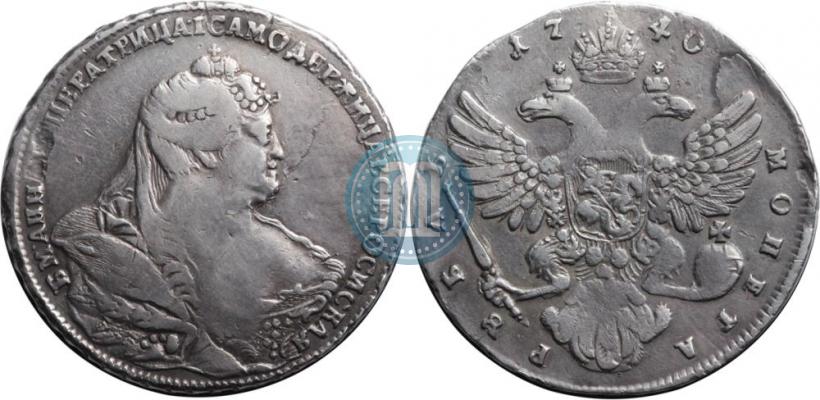 Picture 1 rouble 1740 year  "Moscow type"