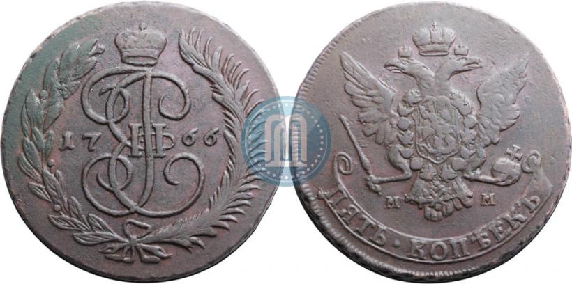 Picture 5 kopecks 1766 year ММ 