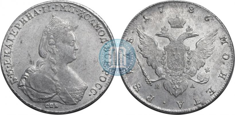Picture 1 rouble 1786 year СПБ-ЯА 