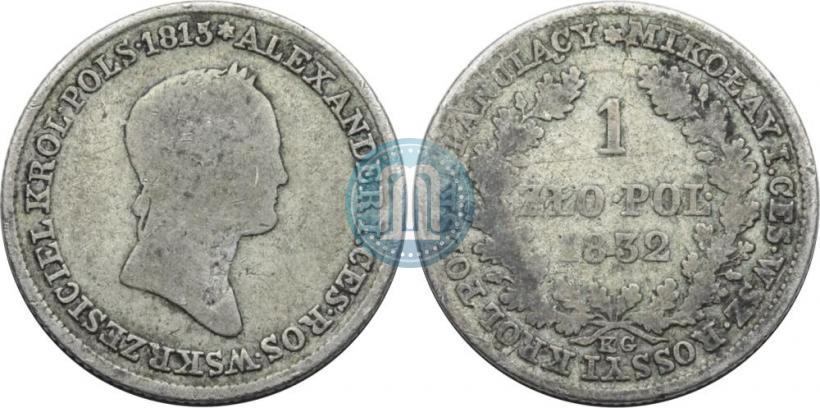 Picture 1 złoty 1832 year KG 