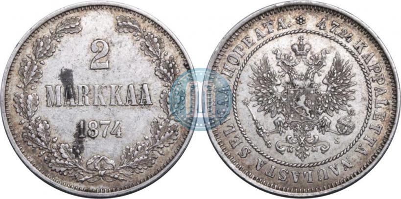 Фото 2 марки 1874 года S 