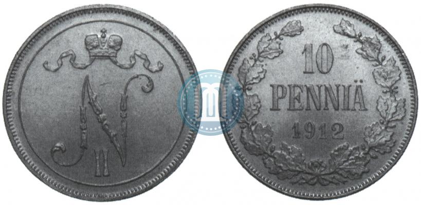 Фото 10 пенни 1912 года  